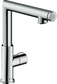 Hansgrohe Axor Uno Waschtisch-Einhebelmischer in Chrom mit Zugstangenablauf und schwenkbarem Auslauf, Ausladung: 160 mm - Bild 1