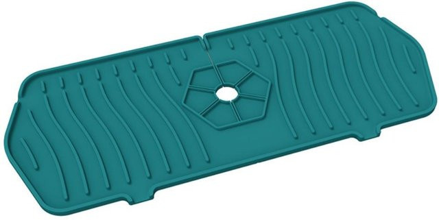 DIYelecs Silikon Spritzschutz für die Küchenarmatur als Wasserfänger und Abtropffläche in Blau - Bild 1