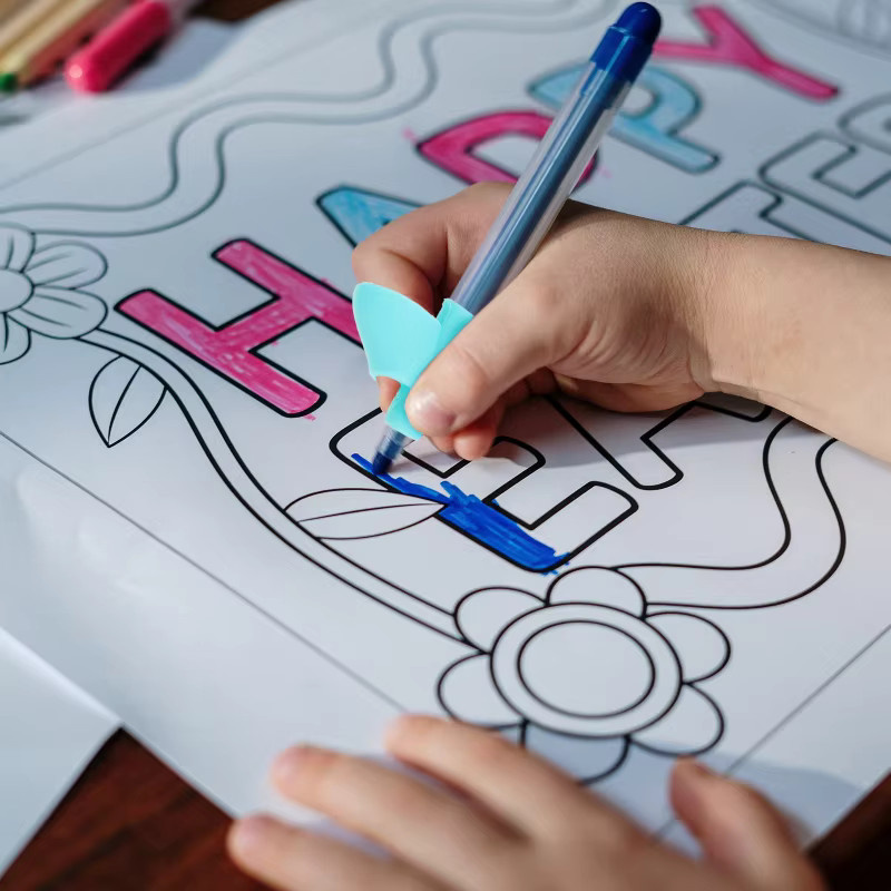 GUEN Schreibhilfe aus Silikon zur Korrektur der Stifthaltung für Kinder und Studenten - Bild 3