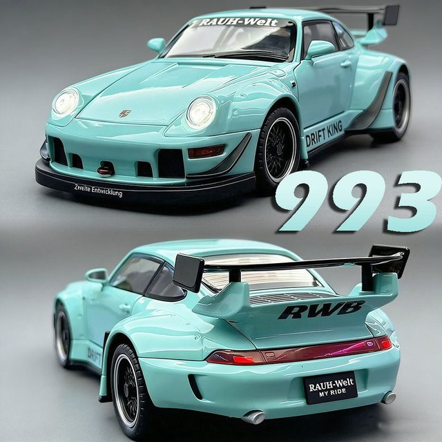 RMZ city 993 Hellcat Sportwagen Modell, 1:22, Metall, Blau - Bild 1