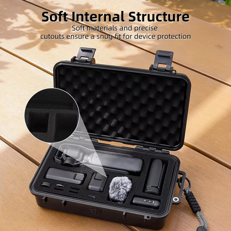 Wasserdichter Hartschalenkoffer für DJI Osmo Pocket 3 und DJI Pocket 4 in Schwarz - Bild 4