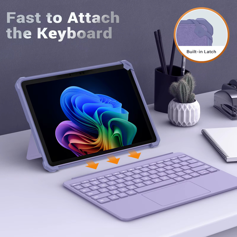 Robuste All-in-One Schutzhülle für Microsoft Surface Pro 12 Zoll 2025 mit Stifthalter und Handschlaufe in Blau von dadanism - Bild 6