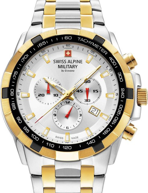 Swiss Alpine Military Chronograph, Quarz, Edelstahl, 47 mm, Herren - Bild 1