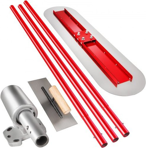 VEVOR Bull Float Betonwerkzeug Set aus Edelstahl in Rot, Breite: 120 cm, Tiefe: 30 cm - Bild 1