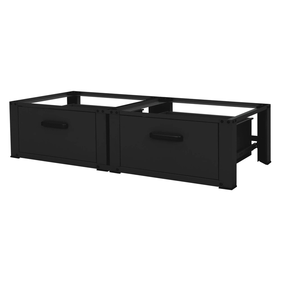 ML-Design Doppel Waschmaschinen Untergestell mit Schublade, Schwarz, B/T/H: 128 x 53,5 x 31,5 cm - Bild 3