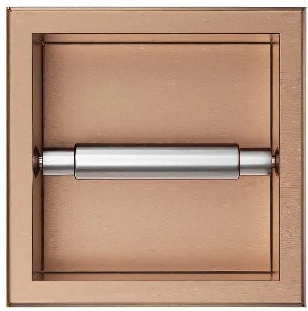KOLMAN WC-Rollenhalter Unterputz aus Messing in Kupfer/Gold, B/T/H: 17,3 x 17,3 x 17,3 cm - Bild 1