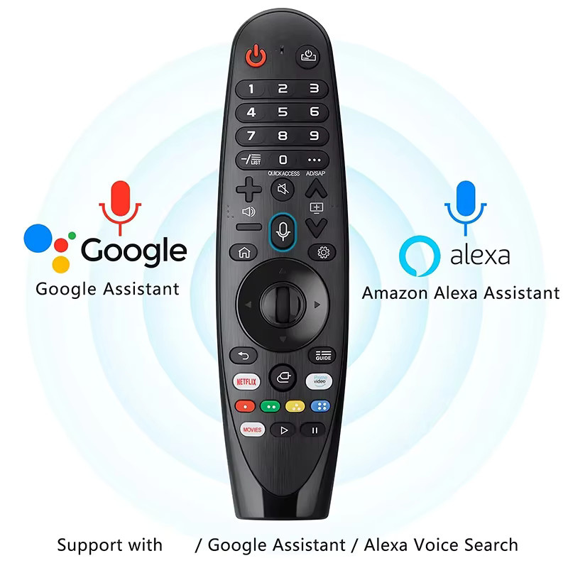 VORTNGLE Universelle Sprachfernbedienung für Smart 4K HD TV Magic mit Zeigerfunktion, Ersatzfernbedienung für MR20GA MR19BA MR18BA, Schwarz - Bild 5