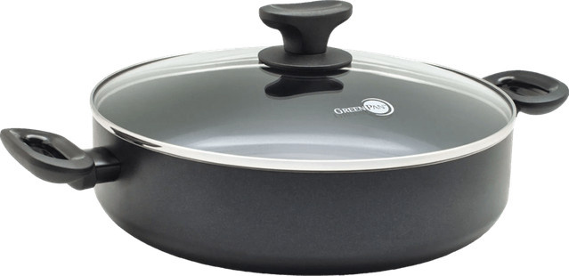 GreenPan Torino Keramische Schmorpfanne mit Deckel, Schwarz, Durchmesser: 28 cm - Bild 1