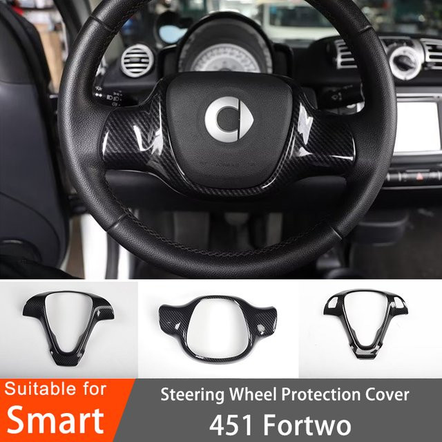 ZUIMI Lenkrad im Carbon-Stil für Smart 451 Fortwo Brabus Edition in Schwarz - Bild 1
