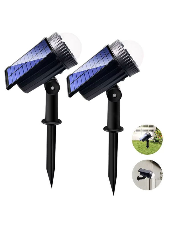 UMEXUS RGB Solar-LED-Spotlights in Schwarz, verstellbare wasserdichte Außenbeleuchtung für Garten, Terrasse und Gehweg - Bild 7