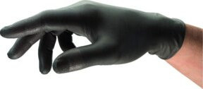 Ansell TouchNTuff 93-300 Einweghandschuhe aus Kunststoff in Schwarz und Grün, Größe 7.5-8 - Bild 1