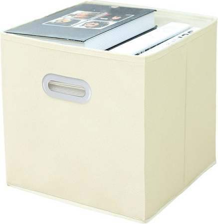 CosyHome Faltbarer Stoffaufbewahrungswürfel mit Griffen in Beige