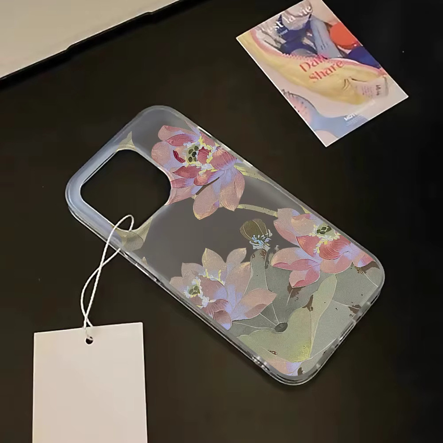 Kardeem Blumen Handyhülle für iPhone 16 15 14 13 12 11 Pro Max Plus Mini transparent durchscheinend und schlank - Bild 3