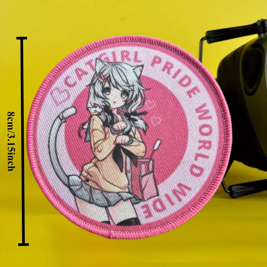 Patch Anime Katze Mädchen, Haken & Schleife, Militärisches Abzeichen - Bild 3