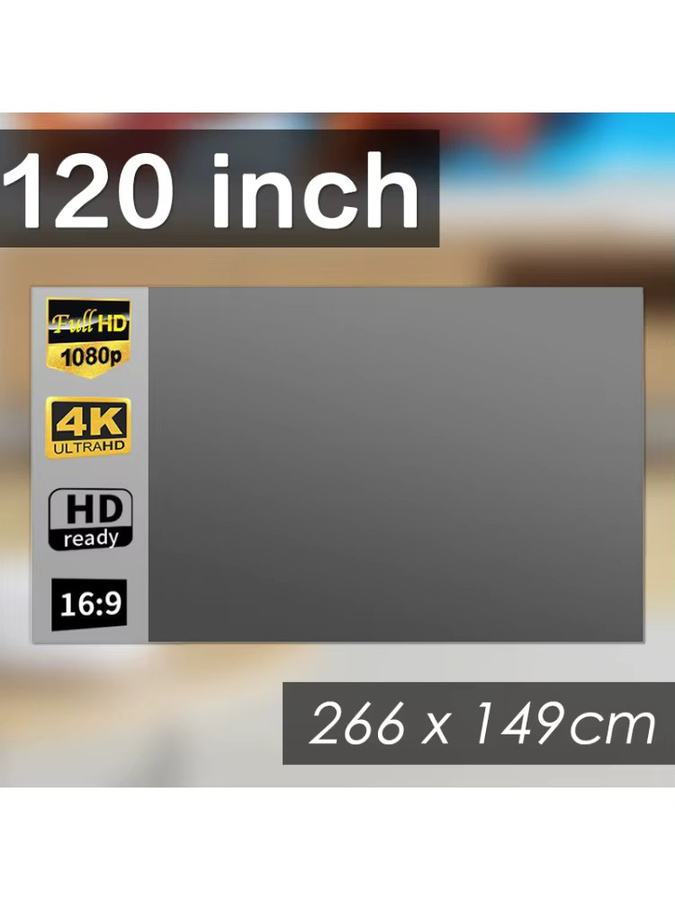 AnovaTec Tragbare Projektorleinwand 16:9 Faltbare Projektionsleinwand für Heimkino und Outdoor mit 4K HD und Full HD Unterstützung - Bild 5