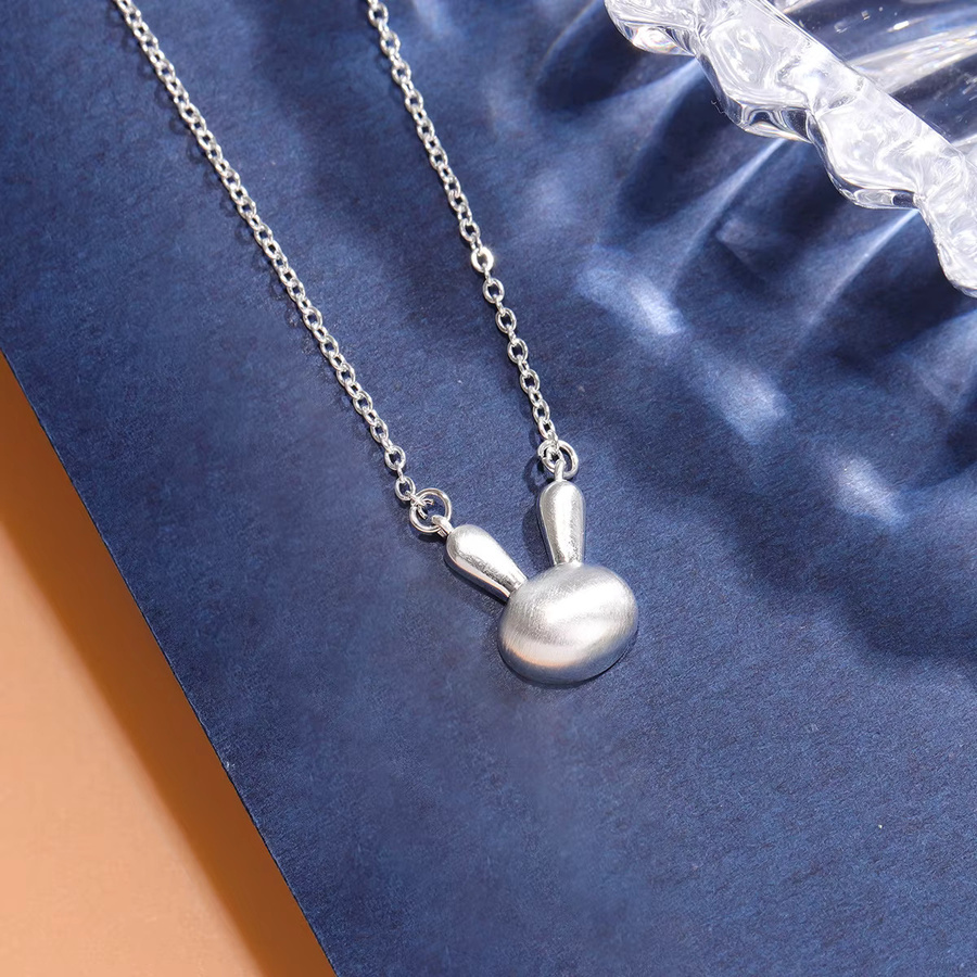 GaGa-Duck Halskette, Hase Kaninchen Anhänger, 925 Silber, Unisex - Bild 2