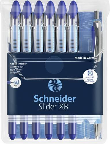 Schneider Slider Basic Kugelschreiber XB im 6er Etui, Farbe Blau - Bild 1