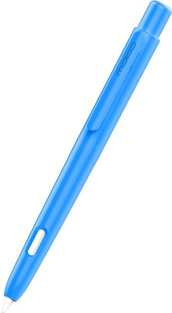 MoKo Holder Case für Apple Pencil 2. Generation, schützende Hülle mit einziehbarem Cover und stabilem Clip in Blau - Bild 1