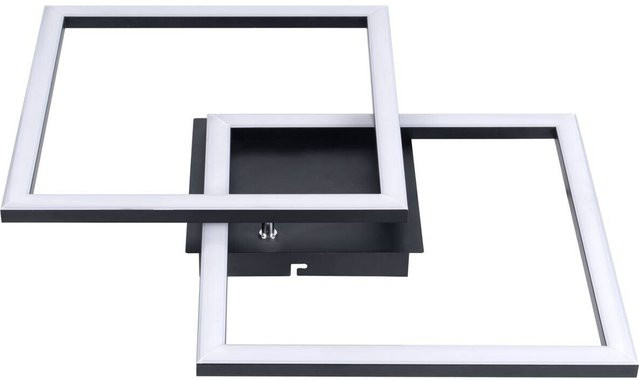 Pocoline LED-Deckenleuchte Lotte in Schwarz aus Kunststoff, quadratisch, B/H/T: 40 x 6,5 x 40 cm - Bild 1
