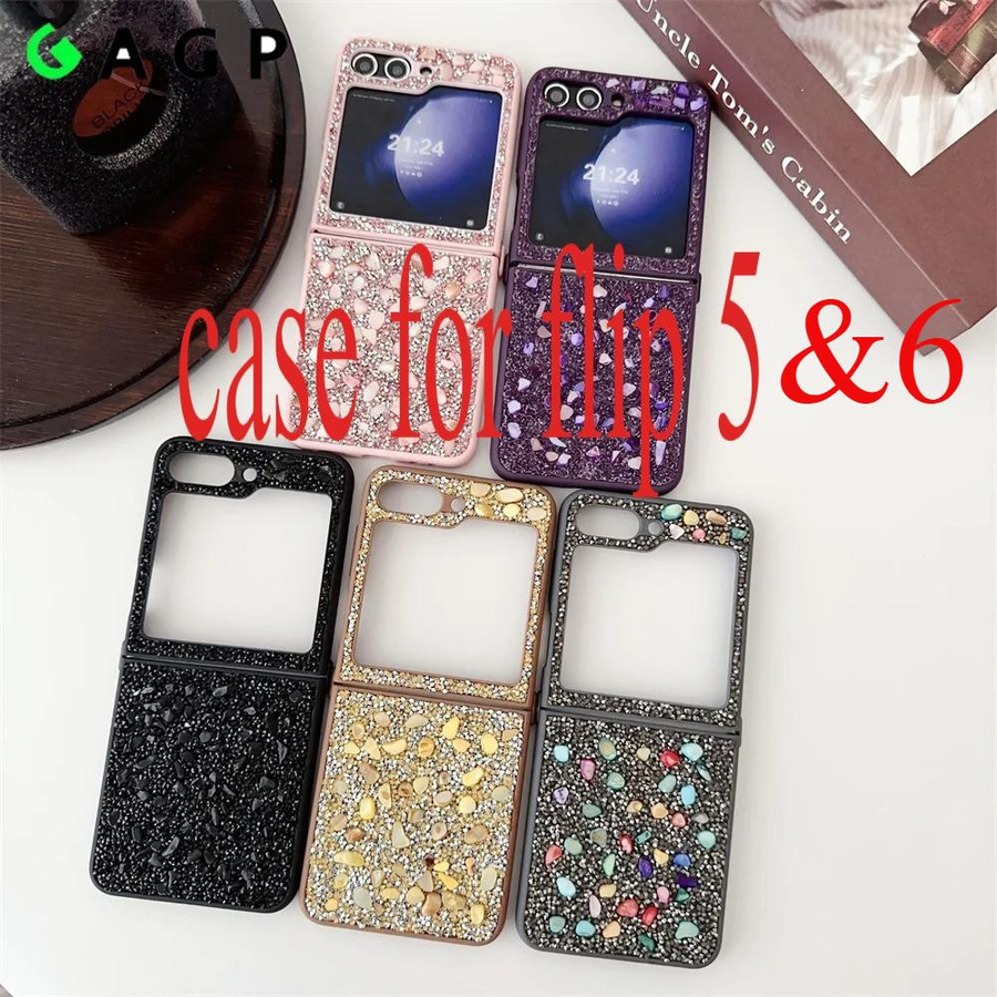 Buntes Steine Case für Samsung Galaxy Z Flip 7 mit Bling Glitzer Diamant Design, stoßfeste und dünne Hülle in Multicolour - Bild 2