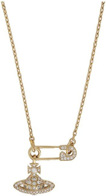 Vivienne Westwood Halskette, Messing, Gold, Kristall, Damen - Bild 1