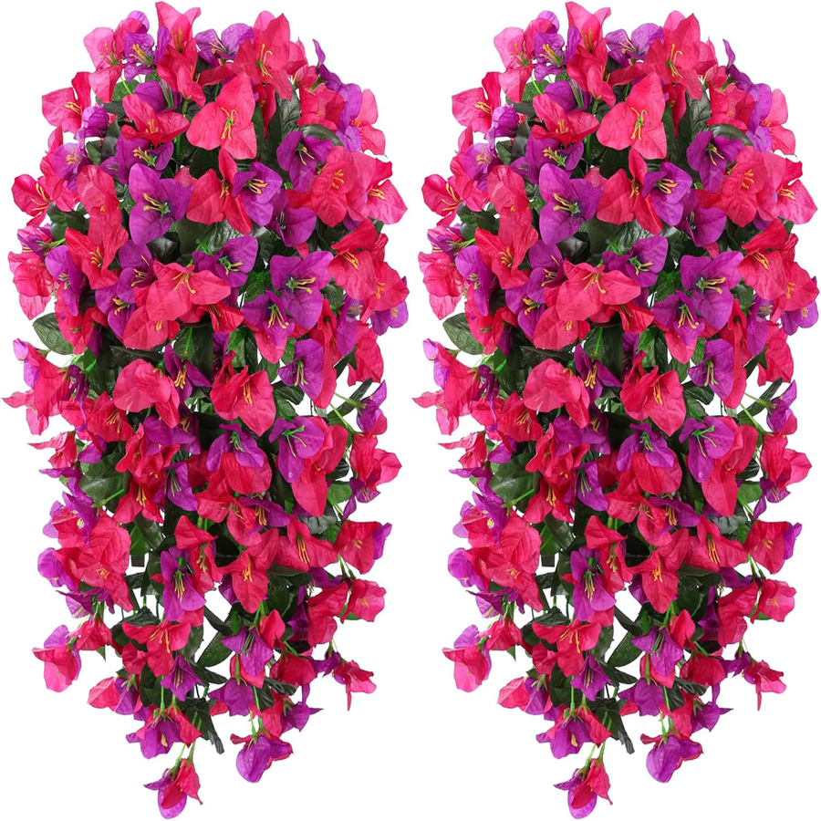 Künstliche Bougainvillea Rebe in Pink und Purple als florale Dekoration für Garten, Wandbehang und Hochzeit - Bild 3
