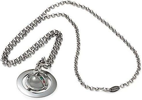 Vivienne Westwood Halskette, Orb 3D Saturn Anhänger, Edelstahl, Silber, Unisex - Bild 1