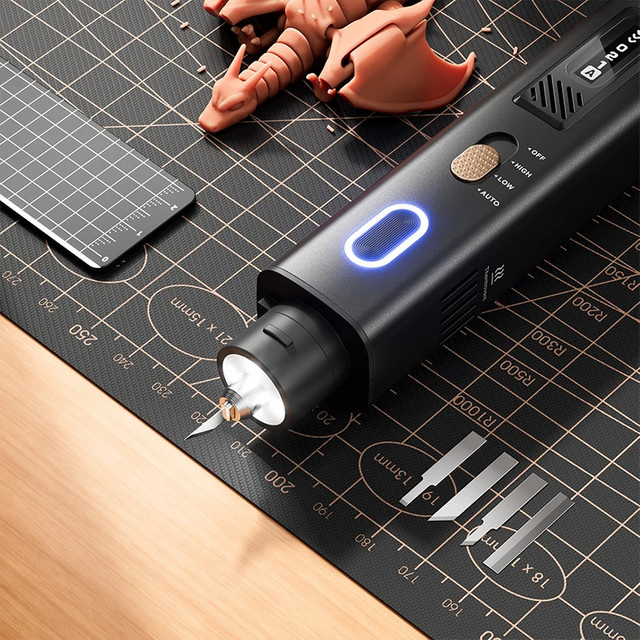 Ultraschall Cutter für Kunststoff und Acryl, Handheld High-Power Schneidewerkzeug zum Gravieren und Sägen, Schwarz - Bild 1