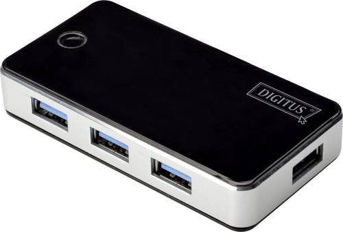 Digitus DA-70231 USB 3.2 Gen 1 Hub mit 4 USB-A Ports in Schwarz und Silber - Bild 1
