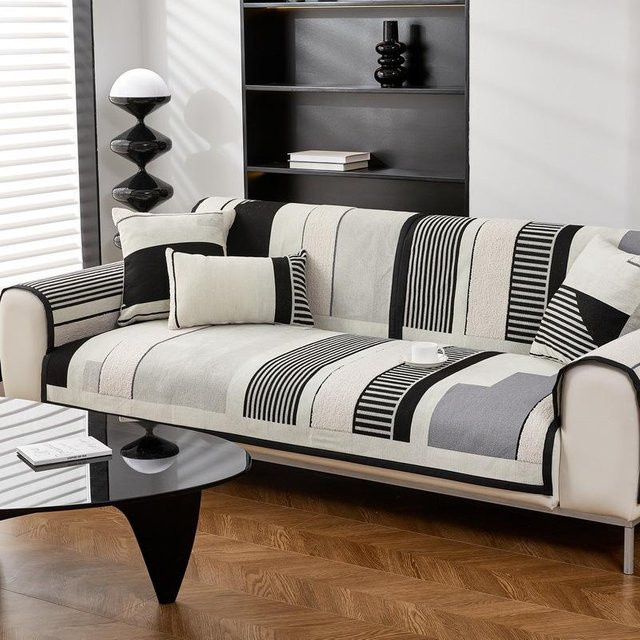 Modernes Sofasitzkissen aus Chenille für alle Jahreszeiten, quadratische Rückenlehnenabdeckung für dein Sofa, B/B/B: 70 x 70 x 70 cm - Bild 1