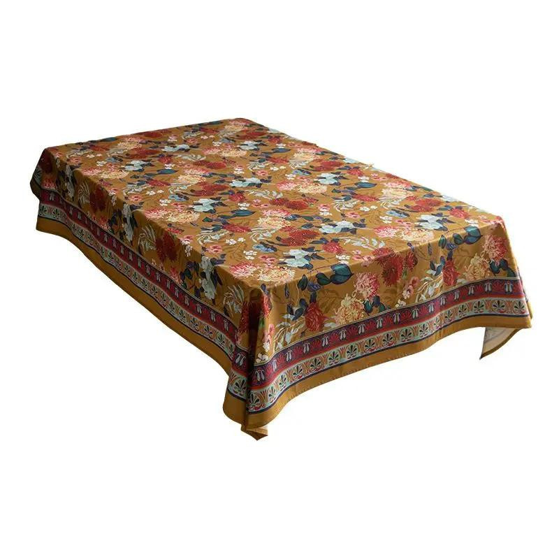 Staubdichte Tischdecke mit Blumenmuster im Landhausstil, rechteckige Tischdecke aus Jacquard-Material, Mehrfarbig, B/T: 140 x 180 cm - Bild 3