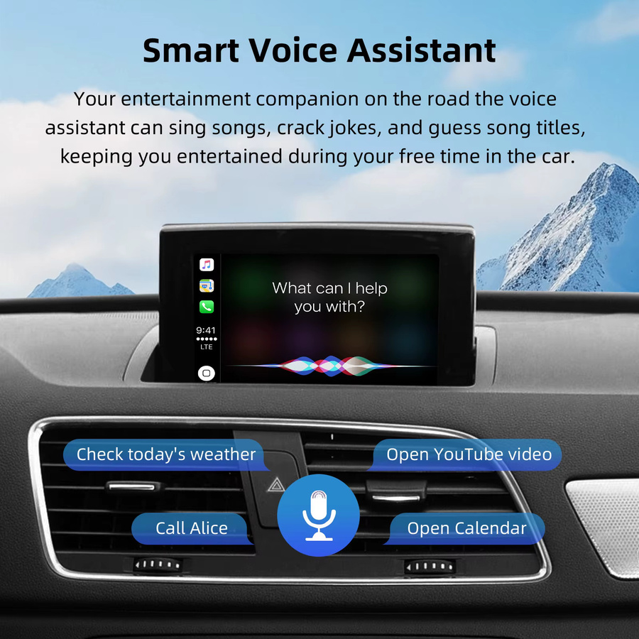 ANYFAR OEM Bildschirm-Upgrade-Decoder-Box für Audi A1 Q3 2012-2018 mit CarPlay und Android Auto für 6,5 Zoll und 7 Zoll MMI 3G High-End-Modelle, Schwarz - Bild 3