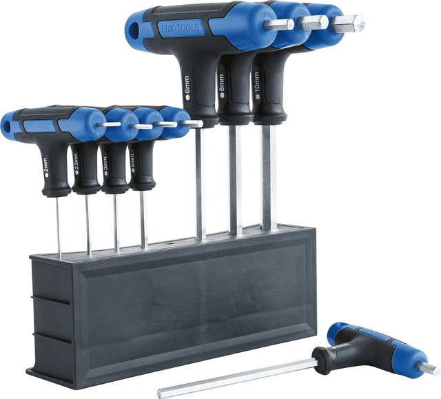 LUX-TOOLS 8-teiliger Hex-Stiftschlüssel Satz aus Chrom-Vanadium in Blau - Bild 1