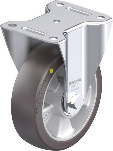 Blickle B-ALST 160K-AS Stahlblech-Bockrolle in Silber, Rad-Durchmesser: 160 mm, Tragfähigkeit: 400 kg - Bild 1