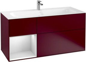 V&B Waschtischunterschrank Finion in Weiß Matt mit Regalfach links, B: 119,6 cm, T: 49,8 cm - Bild 1
