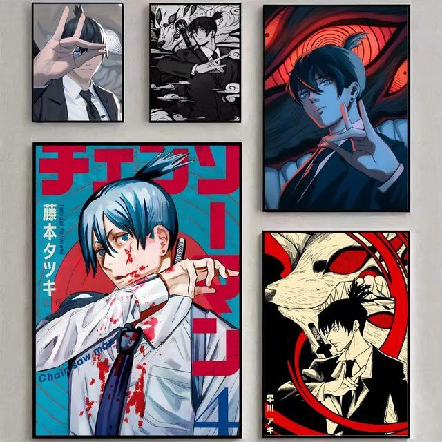 Ölgemälde nach Zahlen Kit Aki Hayakawa Chainsaw Man DIY Malset von Potdemiel - Bild 1