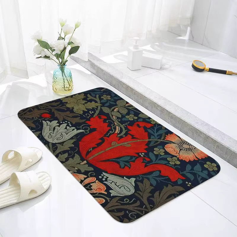 William Morris Compton Floral Bodenmatte, moderner flauschiger Heimteppich in Multicolour, B/T/H: 60 x 40 x 1 cm - Bild 5