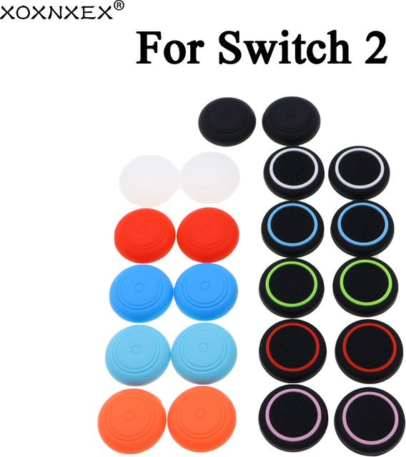 10 Stück ThumbSticks Grips Caps aus Silikon für Nintendo Switch 2 JoyCon Joystick Cover Zubehör - Bild 1