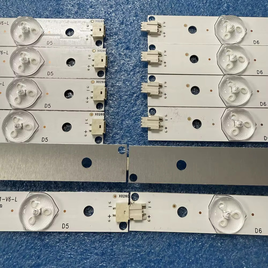 LED-Streifen in Weiß für Philips Fernseher 48PFK4100/12, 48PFH4100/88, 48PFK4101/12, 48PFK5500/12, Modell TPT480H2-HWU23.K - Bild 2
