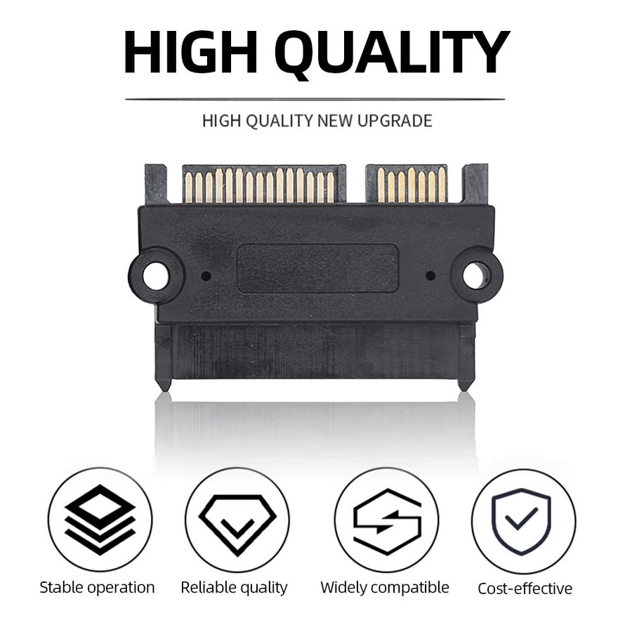 VODOOL SATA Männlich zu Weiblich Power Daten Konverter 22Pin Adapter in Schwarz - Bild 5