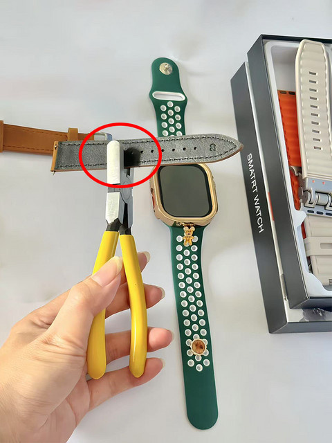Uhrenarmband-Reparaturwerkzeug, Silikon/Leder, 2,0 mm Lochzubehör - Bild 1