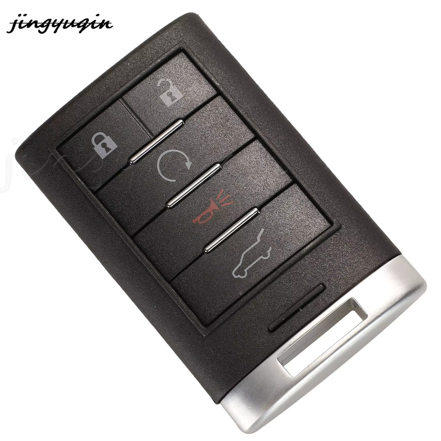 Jingyuqin Smart Remote Autoschlüssel mit 5 Tasten für Cadillac SRX 2010 bis 2014, 433 MHz, Schwarz, NBG009768T - Bild 3