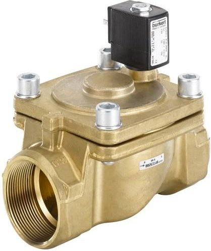 Bürkert Membranventil 253156 6281 24V G 2 Nennweite 50mm Servogesteuert aus Messing in Gold - Bild 1