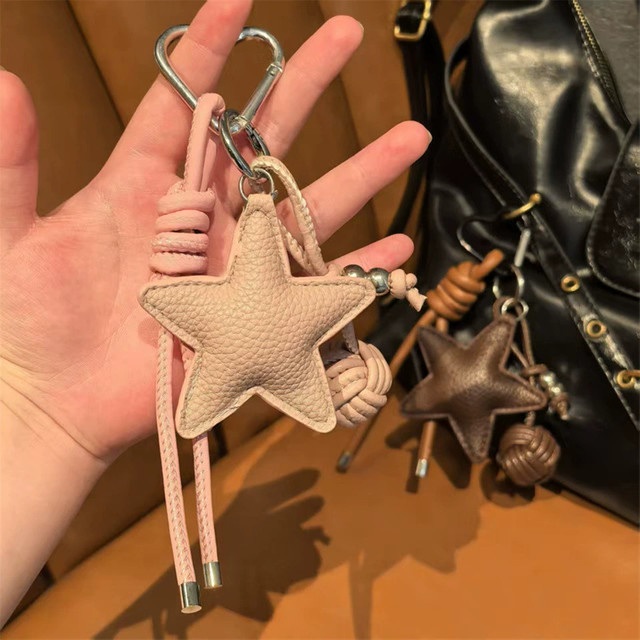 Taschenanhänger Leder, Stern - Bild 1