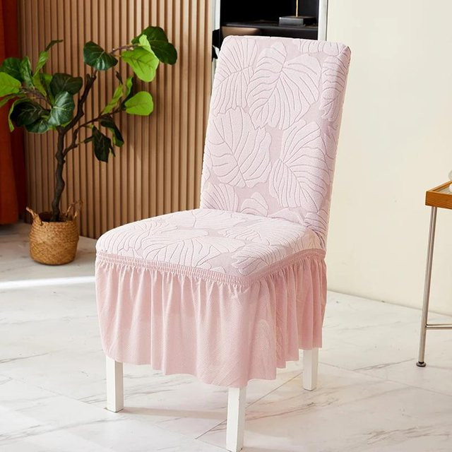 Bestbags Esszimmerstuhlbezug aus Jacquard in Pink, elastischer und schmutzabweisender Sitzbezug für moderne Wohnräume - Bild 1
