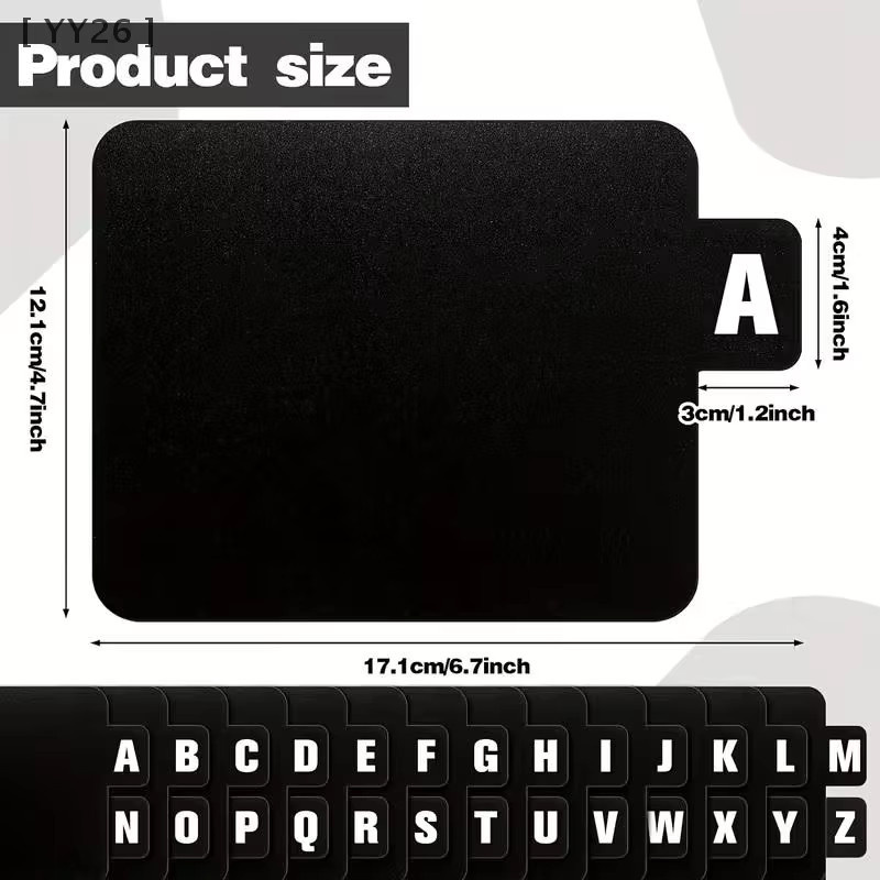 KOQZM 26-teiliges PP-Indexregister-Set in Schwarz mit Buchstaben-Indexkarten A-Z für Bibliothek, Buch und Büro - Bild 4