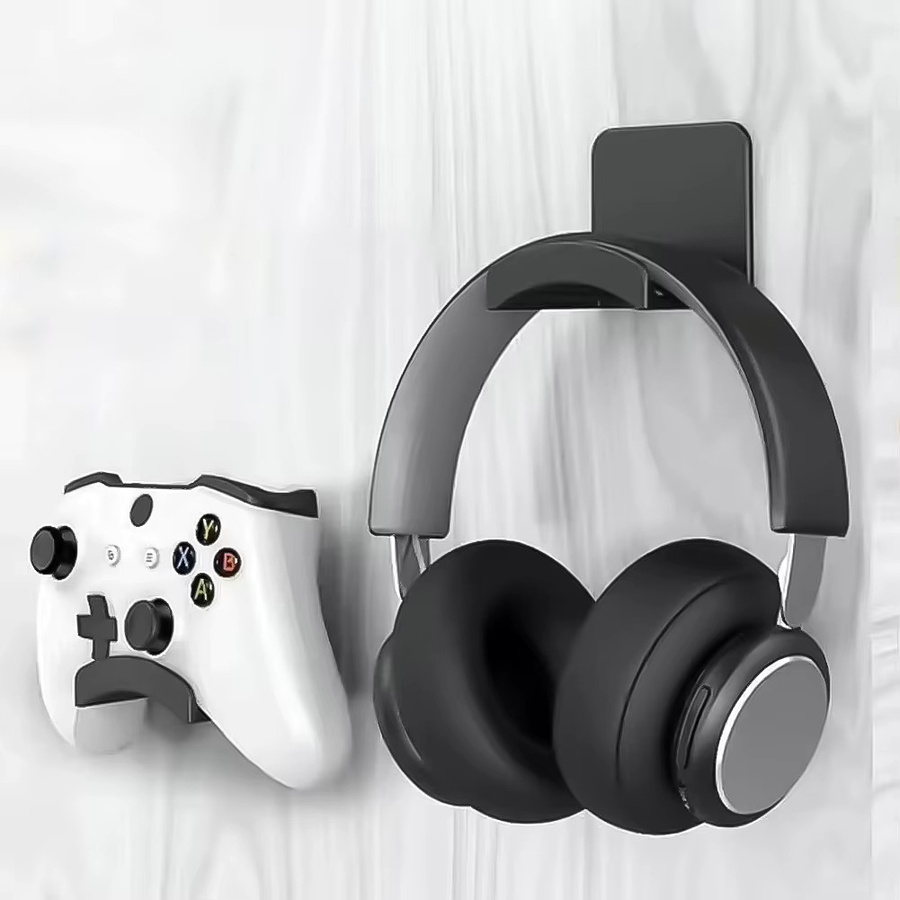 VODOOL Universeller Headset-Aufhänger, selbstklebender Kopfhörer-Haken für Wand, Schreibtisch oder PC, in Schwarz oder Weiß - Bild 4