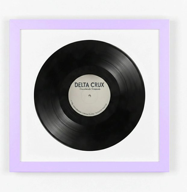 K-Möbel Schallplatten Rahmen Set Flieder mit weißem Passepartout für Vinyl, 2er Set, B/H: 40 x 40 cm - Bild 1