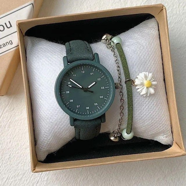 Armbanduhr ping Day, Quarz, Leder, Grün, Damen - Bild 1