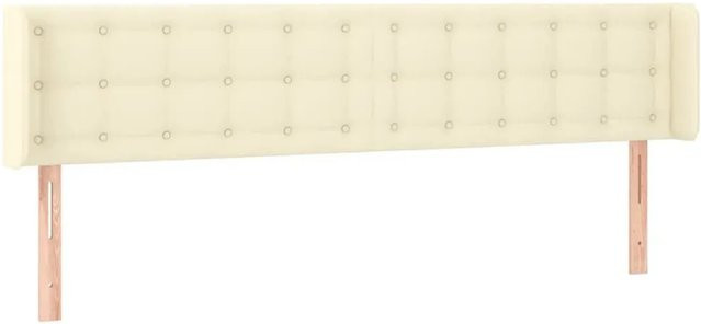 vidaXL LED Kopfteil in Creme aus Kunstleder mit integrierter Beleuchtung und USB-Ladeport, B/H: 203 x 88 cm, Tiefe: 16 cm - Bild 1